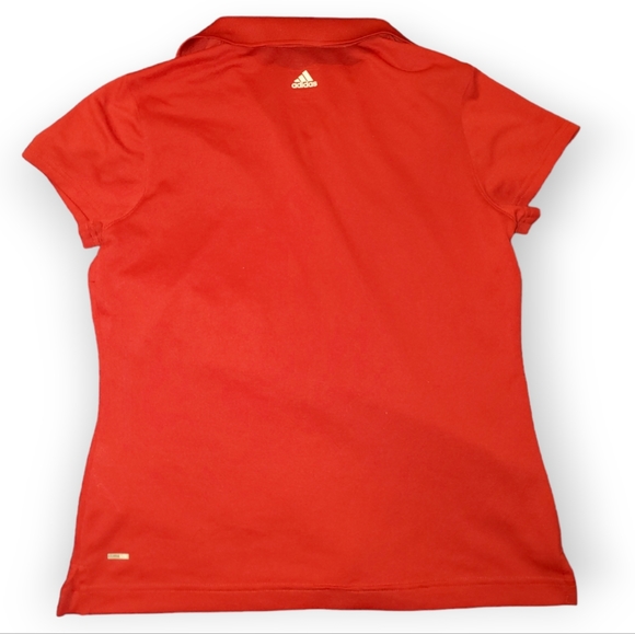 ADIDAS Climalite Golf Embroidered U.S. Navy Seabees Red Polo R.E.D. size Small - Picture 4 of 6